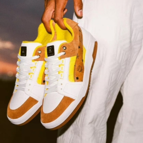 Puma x MCM Slipstream Lo “Show Love” Bright White Vibrant yellow NIB SZ 38 $500 - Picture 8 of 17